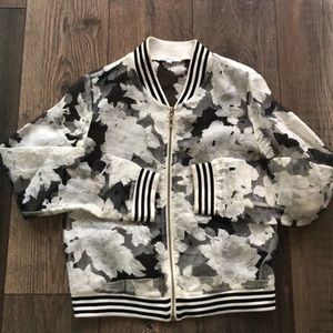 Sheer varsity jacket
